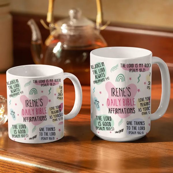 My Daily Bible Affirmations - Personalized White Edge-to-Edge Mug My Daily Bible Affirmations - Personalized White Edge-to-Edge Mug