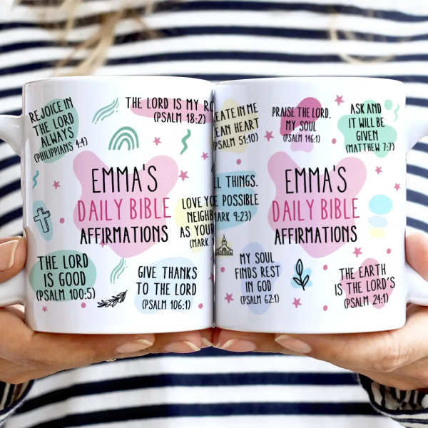 My Daily Bible Affirmations - Personalized White Edge-to-Edge Mug My Daily Bible Affirmations - Personalized White Edge-to-Edge Mug