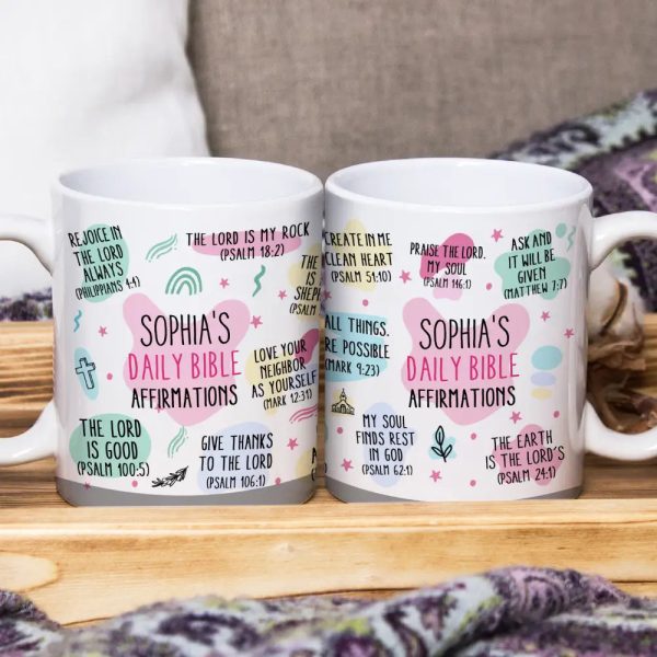 My Daily Bible Affirmations - Personalized White Edge-to-Edge Mug My Daily Bible Affirmations - Personalized White Edge-to-Edge Mug