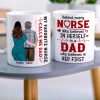 My Favorite Nurse Calls Me Dad, Personalized Coffee Mug, Nurse Dad Mug, Father's Day Gift, Birthday Gift For Dad