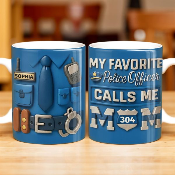 My Favorite Police Officer Calls Me Mom Mug - Personalized Custom Coffee Mug - MOM133_MG My Favorite Police Officer Calls Me Mom Mug - Personalized Custom Coffee Mug - MOM133_MG