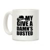 My Give a Damn's Busted White Print Coffee Mug My Give a Damn's Busted White Print Coffee Mug