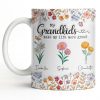 My Grandkids Make My Life More Grand With Flowers And Butterflies - Personalized Custom Coffee Mug - GRK115_MG