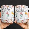 My Grandkids Make My Life More Grand With Flowers And Butterflies - Personalized Custom Coffee Mug - GRK115_MG