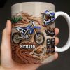 My Moto Enthusiast With Motorcycle And Gear - Personalized Custom Coffee Mug - HOB097_MG