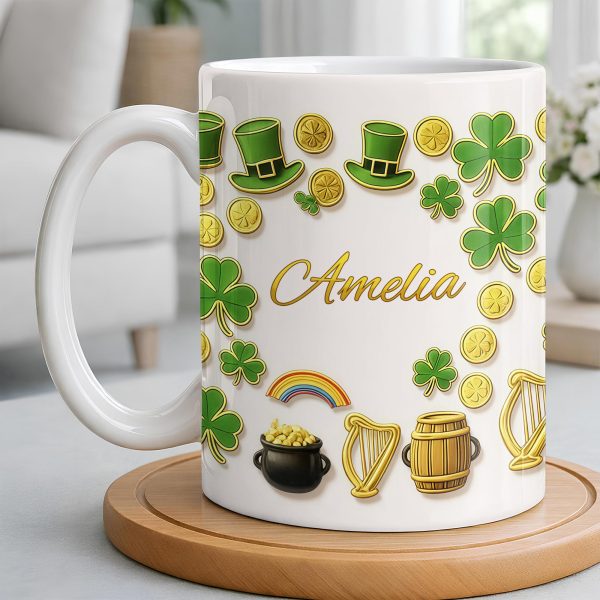 My Shamrock Leprechaun Hat And Rainbow Mug - Personalized Custom Coffee Mug - FAM802_MG My Shamrock Leprechaun Hat And Rainbow Mug - Personalized Custom Coffee Mug - FAM802_MG