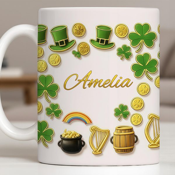 My Shamrock Leprechaun Hat And Rainbow Mug - Personalized Custom Coffee Mug - FAM802_MG My Shamrock Leprechaun Hat And Rainbow Mug - Personalized Custom Coffee Mug - FAM802_MG
