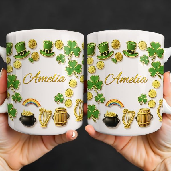 My Shamrock Leprechaun Hat And Rainbow Mug - Personalized Custom Coffee Mug - FAM802_MG My Shamrock Leprechaun Hat And Rainbow Mug - Personalized Custom Coffee Mug - FAM802_MG