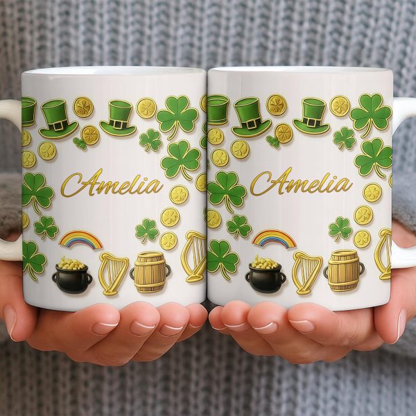 My Shamrock Leprechaun Hat And Rainbow Mug - Personalized Custom Coffee Mug - FAM802_MG My Shamrock Leprechaun Hat And Rainbow Mug - Personalized Custom Coffee Mug - FAM802_MG