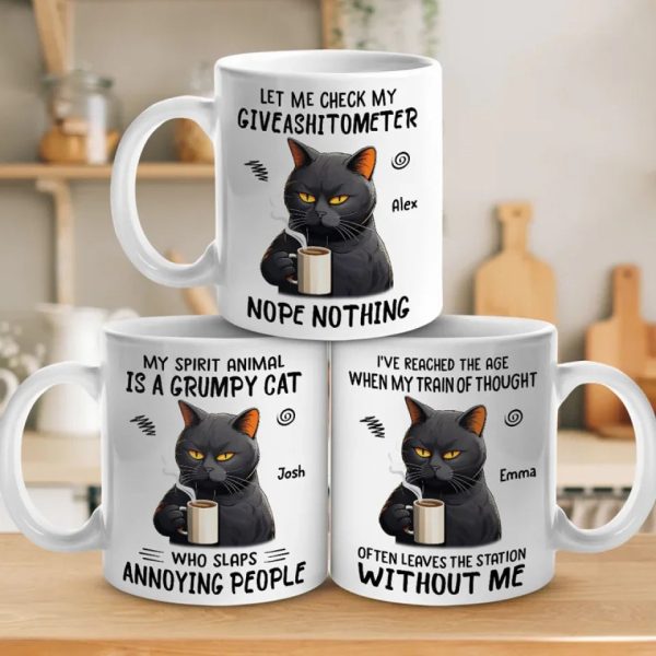 My Spirit Animal Is A Grumpy Cat - Friend Personalized Custom Mug - Christmas Gift, Birthday Gift For Best Friends, Family Members, Coworkers, Yourself My Spirit Animal Is A Grumpy Cat - Friend Personalized Custom Mug - Christmas Gift, Birthday Gift For Best Friends, Family Members, Coworkers, Yourself