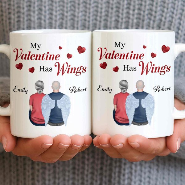 My Valentine Has Wings Angel Wings Design - Personalized Custom Coffee Mug - CPL1367_MG My Valentine Has Wings Angel Wings Design - Personalized Custom Coffee Mug - CPL1367_MG