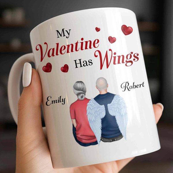 My Valentine Has Wings Angel Wings Design - Personalized Custom Coffee Mug - CPL1367_MG My Valentine Has Wings Angel Wings Design - Personalized Custom Coffee Mug - CPL1367_MG