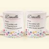 Name Definition With Feminine Wildflower - Personalized Mug Name Definition With Feminine Wildflower - Personalized Mug