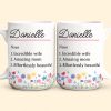 Name Definition With Feminine Wildflower - Personalized Mug Name Definition With Feminine Wildflower - Personalized Mug