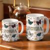 Nana Mom Birth Butterflies - 3D Inflated Effect Printed Mug, Personalized White Edge-to-Edge Mug Nana Mom Birth Butterflies - 3D Inflated Effect Printed Mug, Personalized White Edge-to-Edge Mug