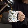 Nana Mom Birth Butterflies - 3D Inflated Effect Printed Mug, Personalized White Edge-to-Edge Mug Nana Mom Birth Butterflies - 3D Inflated Effect Printed Mug, Personalized White Edge-to-Edge Mug