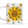 Nana Sunflower - Personalized 3D Inflated Effect Ceramic Mug - Gift For Mom, Grandma, Mother's Day NA94 Nana Sunflower - Personalized 3D Inflated Effect Ceramic Mug - Gift For Mom, Grandma, Mother's Day NA94