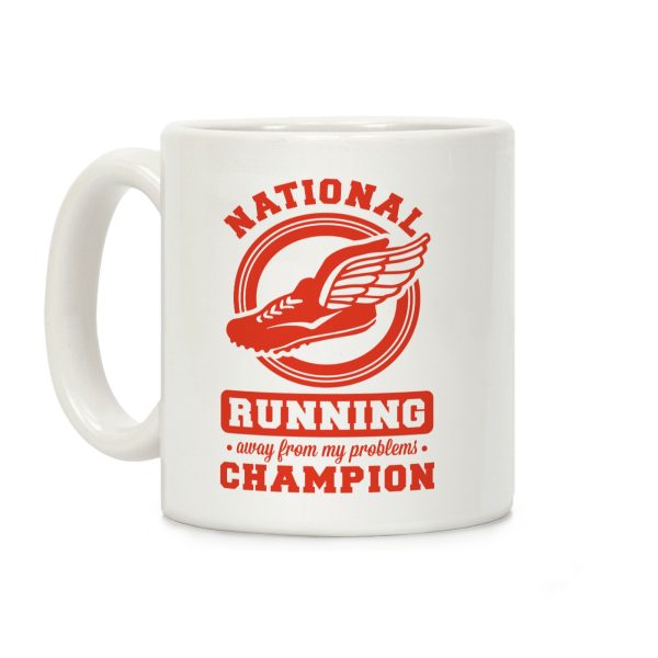 National Running Away From My Problems Champion Coffee Mug National Running Away From My Problems Champion Coffee Mug