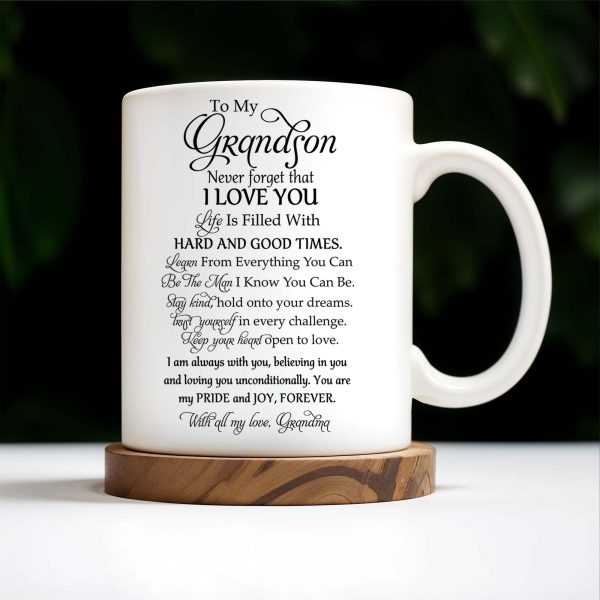 Never Forget That I Love You Grandson Pansy Flower Mug - Personalized Custom Coffee Mug - GSN025_MG Never Forget That I Love You Grandson Pansy Flower Mug - Personalized Custom Coffee Mug - GSN025_MG