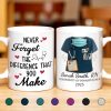 Never Forget The Difference That You Make, Heartbeat And Medical Scrubs - Personalized Custom Coffee Mug - GRAD271_MG Never Forget The Difference That You Make, Heartbeat And Medical Scrubs - Personalized Custom Coffee Mug - GRAD271_MG
