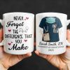 Never Forget The Difference That You Make, Heartbeat And Medical Scrubs - Personalized Custom Coffee Mug - GRAD271_MG Never Forget The Difference That You Make, Heartbeat And Medical Scrubs - Personalized Custom Coffee Mug - GRAD271_MG