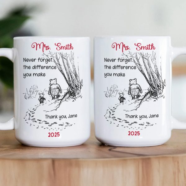 Never Forget The Difference You Make - Thank You Gift - Personalized Mug Never Forget The Difference You Make - Thank You Gift - Personalized Mug