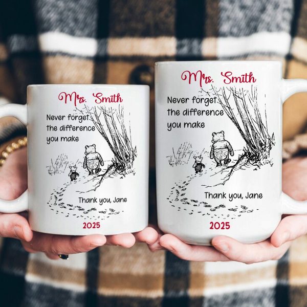 Never Forget The Difference You Make - Thank You Gift - Personalized Mug Never Forget The Difference You Make - Thank You Gift - Personalized Mug