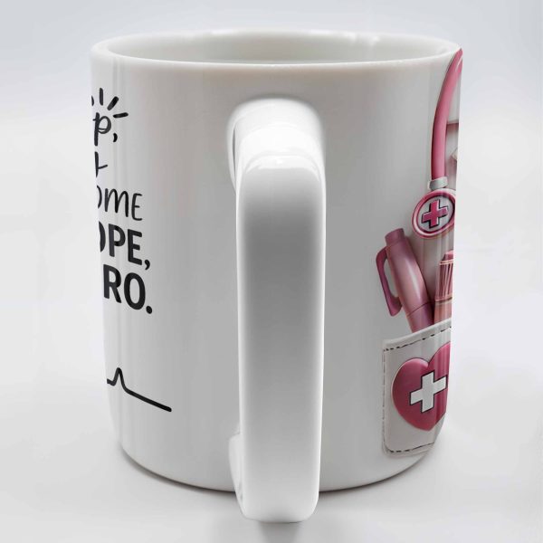 Never Stop, One Day You Will Become Someone's Hope, Someone's Hero, Medical Uniform and Stethoscope - Personalized Custom Coffee Mug - DOC019_MG