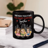 Never Too Far To Have Coffee Together - Personalized Mug Never Too Far To Have Coffee Together - Personalized Mug