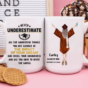 Never Underestimate Graduation Coffee Mug