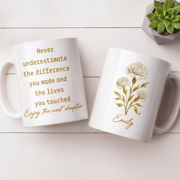 Never Underestimate The Difference You Made - Personalized Custom Coffee Mug - DOC088_MG