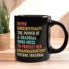 Never Underestimate The Power Of A Grandma Who Votes To Protect Her Granddaughters' Future Freedom Mug Never Underestimate The Power Of A Grandma Who Votes To Protect Her Granddaughters' Future Freedom Mug