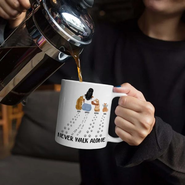 Never Walk Alone Dog Cat - Personalized Mug Never Walk Alone Dog Cat - Personalized Mug