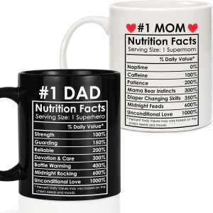 New Mom and Dad Coffee Mug for Expecting Parents, Pregnancy Announcement Gift for Mom Dad to Be, Baby Gender Reveal Gift, First Time Parents Gift