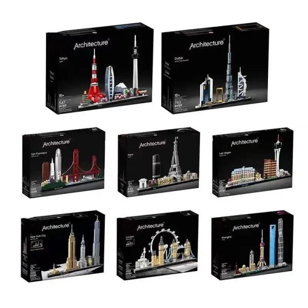 New York London Pairs Dubai Lanmark City Skyline Building Blocks New York London Pairs Dubai Lanmark City Skyline Building Blocks