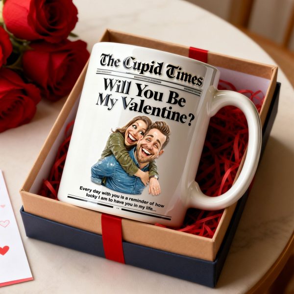 Newspaper Couple Will You Be My Valentine - Personalzied Ceramic Mug - Gift For Couples NL122 Newspaper Couple Will You Be My Valentine - Personalzied Ceramic Mug - Gift For Couples NL122