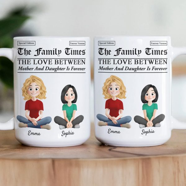 Newspaper Themed Gift For Mom, Daughter, Son Forever Love - Personalized Mug Newspaper Themed Gift For Mom, Daughter, Son Forever Love - Personalized Mug