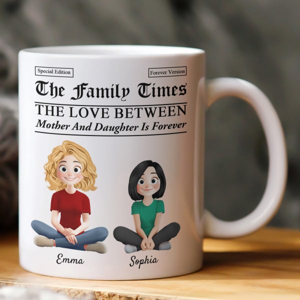 Newspaper Themed Gift For Mom, Daughter, Son Forever Love - Personalized Mug Newspaper Themed Gift For Mom, Daughter, Son Forever Love - Personalized Mug