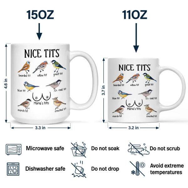 Nice Tits Bird Funny - Personalized Mug