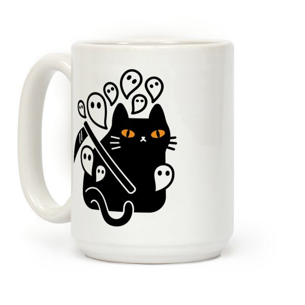 Nine Lives Reaper Cat Coffee Mug Nine Lives Reaper Cat Coffee Mug