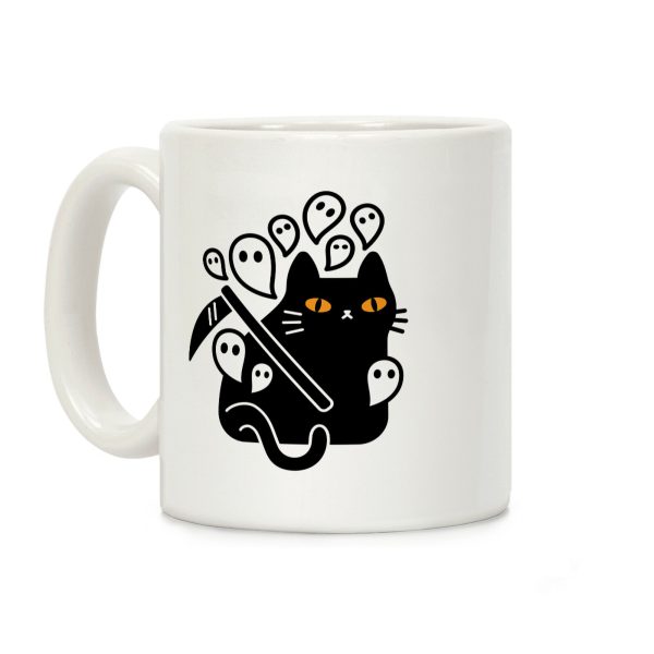 Nine Lives Reaper Cat Coffee Mug Nine Lives Reaper Cat Coffee Mug