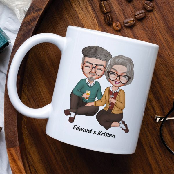No Matter How Old We Grow I Promise To Ignore How Much You Snore, Old Couple Happiness White Tea Coffee Mug No Matter How Old We Grow I Promise To Ignore How Much You Snore, Old Couple Happiness White Tea Coffee Mug