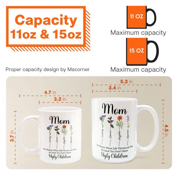 No Matter What Life Throws At You Custom Birth Flowers - Personalized Mug No Matter What Life Throws At You Custom Birth Flowers - Personalized Mug