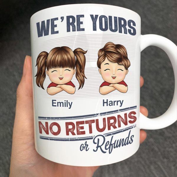 No Returns Or Refunds Chibi Grandkids - Funny Gift For Dad, Mom, Grandma, Grandpa - Personalized Mug No Returns Or Refunds Chibi Grandkids - Funny Gift For Dad, Mom, Grandma, Grandpa - Personalized Mug