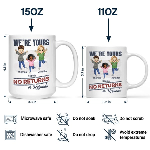 No Returns Or Refunds Funny Chibi Grandkids - Gift For Dad, Mom, Grandma, Grandpa - Personalized Mug No Returns Or Refunds Funny Chibi Grandkids - Gift For Dad, Mom, Grandma, Grandpa - Personalized Mug