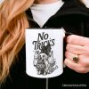 No Tricks Just Treats Dog Personalized Mug, Funny Halloween Puppy Gift with Spooky Vibes and Custom Name