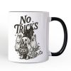 No Tricks Just Treats Dog Personalized Mug, Funny Halloween Puppy Gift with Spooky Vibes and Custom Name