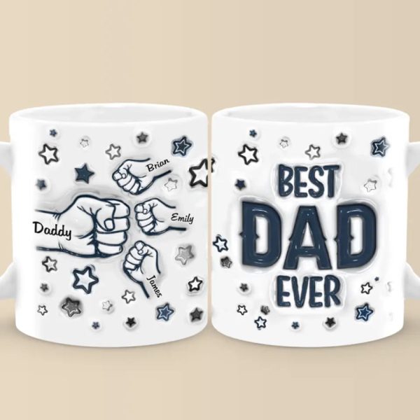 Nobody Else In The World Is Better Than My Dad - Family Personalized Custom 3D Inflated Effect Printed Mug - Father's Day, Gift For Dad, Grandpa Nobody Else In The World Is Better Than My Dad - Family Personalized Custom 3D Inflated Effect Printed Mug - Father's Day, Gift For Dad, Grandpa