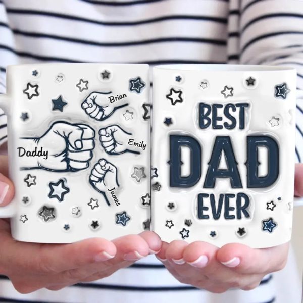Nobody Else In The World Is Better Than My Dad - Family Personalized Custom 3D Inflated Effect Printed Mug - Father's Day, Gift For Dad, Grandpa Nobody Else In The World Is Better Than My Dad - Family Personalized Custom 3D Inflated Effect Printed Mug - Father's Day, Gift For Dad, Grandpa