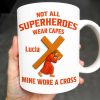 Not All Superheroes Wear Capes, Mine Wore A Cross, Praying Figure - Personalized Custom Coffee Mug - FTH061_MG Not All Superheroes Wear Capes, Mine Wore A Cross, Praying Figure - Personalized Custom Coffee Mug - FTH061_MG